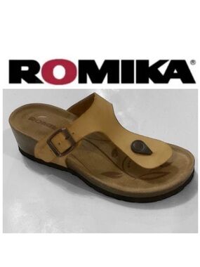 Romika Westo Tan Suede Buckle Sandals Size 37 Comfortable